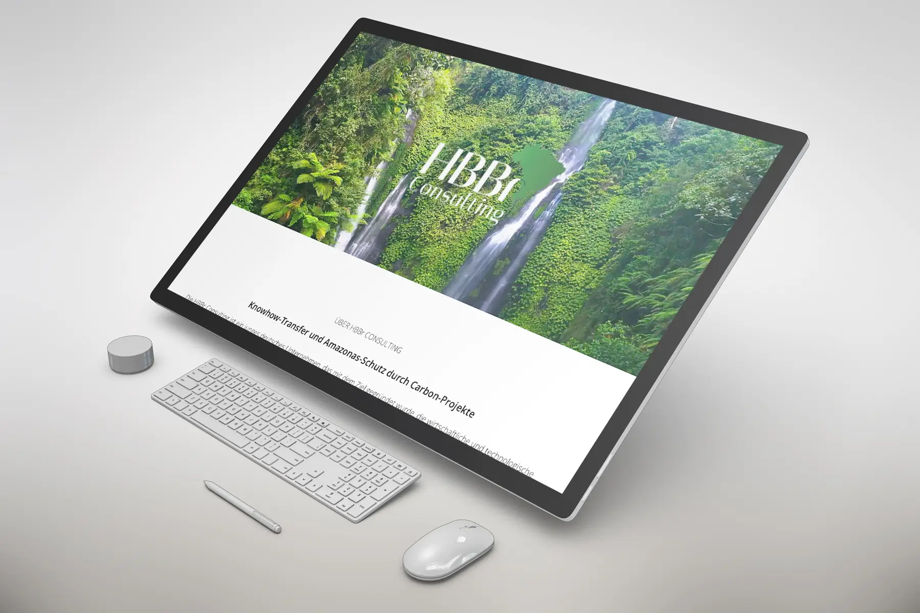 Logo und Onepager von HBBr Consulting, entwickelt von Trenti & Jung